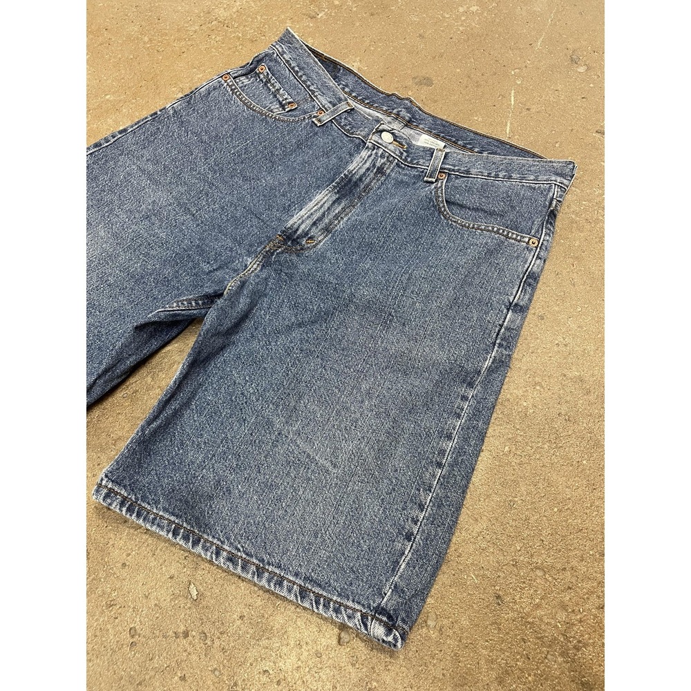 Levis 550 Shorts Mens 36 Blue Denim Relaxed Fit Bermuda Stone Wash 5-Pocket - Picture 3 of 16